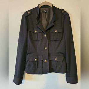 Apt 9 black knit military jacket